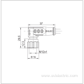 M12 female connector 3 right angled with cable